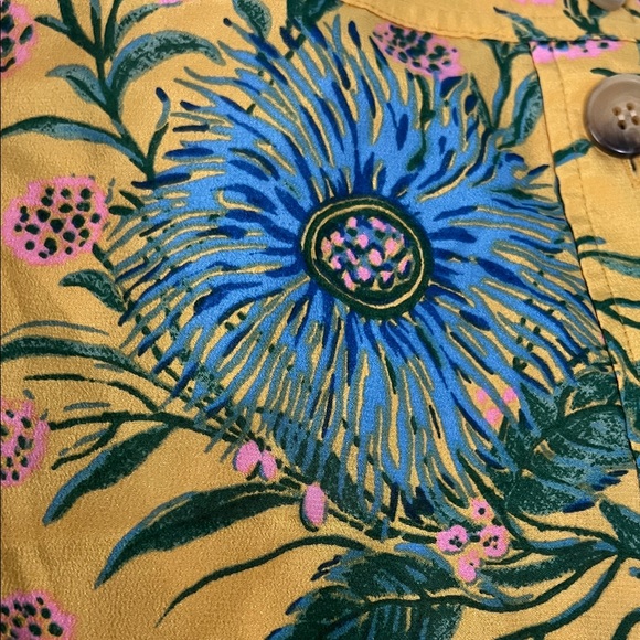 Madewell Skirt Women Size 8 Yellow Floral A-Line Skirt floral colorful - Picture 4 of 10